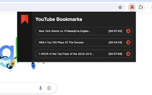 Youtube Bookmarks