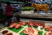 Beef for sale is seen at a Walmart in Beijing, China. 