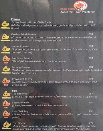 Krabi Town menu 