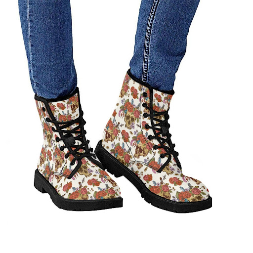 Title 5, Womens Printed Leather Flat Bottom Low Heel Br...