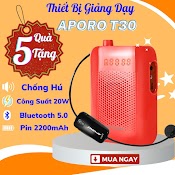 Máy Trợ Giảng Không Dây Aporo T30, Công Suất 20W, Pin Khỏe 2200Mah, Dành Cho Giáo Viên - Máy Trợ Giảng Aporo T30 Có Dây