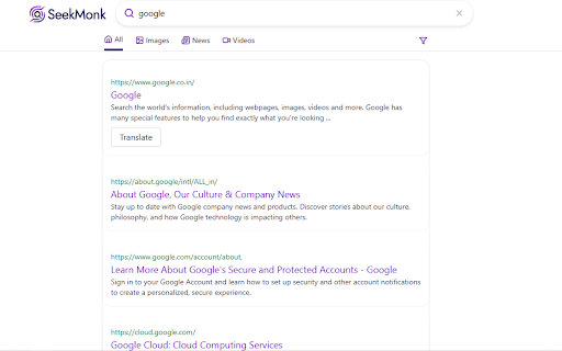 SeekMonk Search Engine