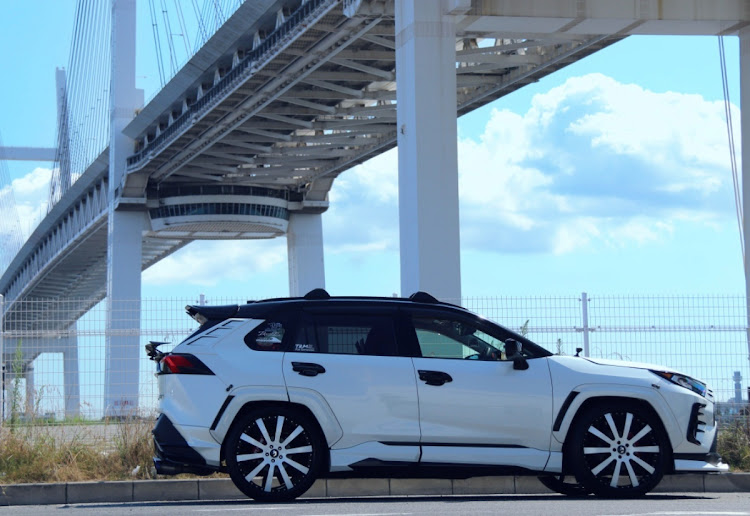RAV4の流行りに便乗・真横・秋の気配・流行りのアレ・ベイブリッジ下🌉に関するカスタム事例の投稿画像1枚目