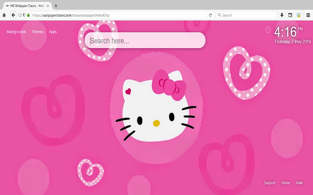 Hello Kitty Wallpapers HD Nieuwe tabbladthemas