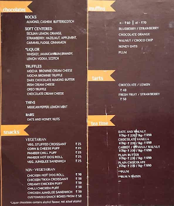 Hang Out Cakes & More menu 