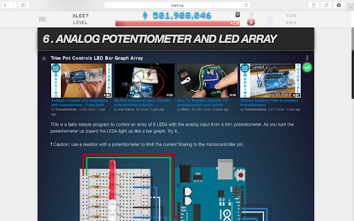 ANALOG POTENTIOMETER AND LED ARRAY 