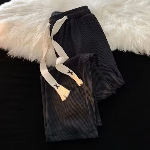 Title 3, Mens Fashion Loose Straight Wide Leg Casual Tr...