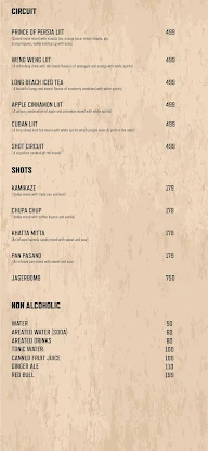 Circuit House menu 3