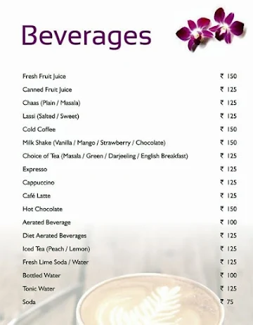 White Violet - Majestic Sarovar Portico menu 