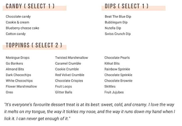 The Dessert Republic menu 