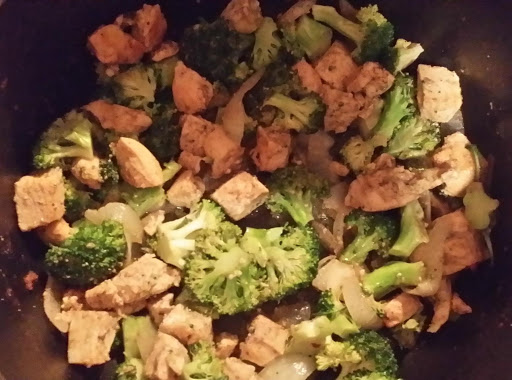 Sautéed Broccoli and seasoned Chicken