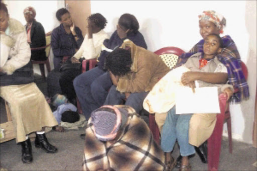 HOPE: Patients waiting to be attended to at Delmas Clinic. Pic. Clement Lekanyane. 07/09/2005. © Sowetan.