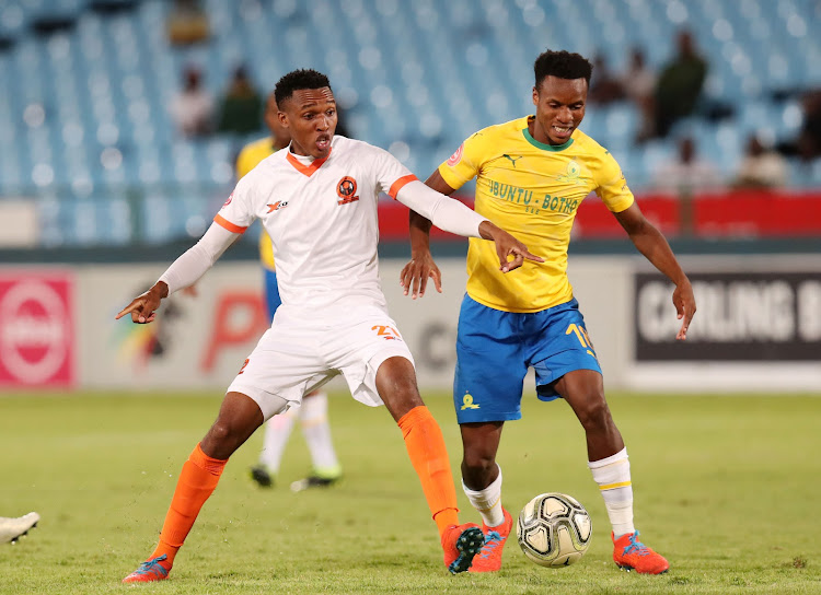 Sammy Seabi (L), pictured here during his days with Polokwane City, says he never though he could play for such a big club as Mamelodi Sundowns in the early stages of his career.