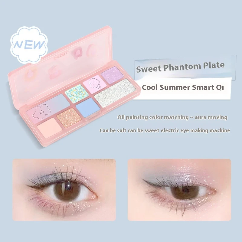 Resin Eight Colors Lidschattenpalette für Mädchen und Schülerinnen. Einfaches Makeup mit acht Farbtönen für wunderschöne Augenblicke.