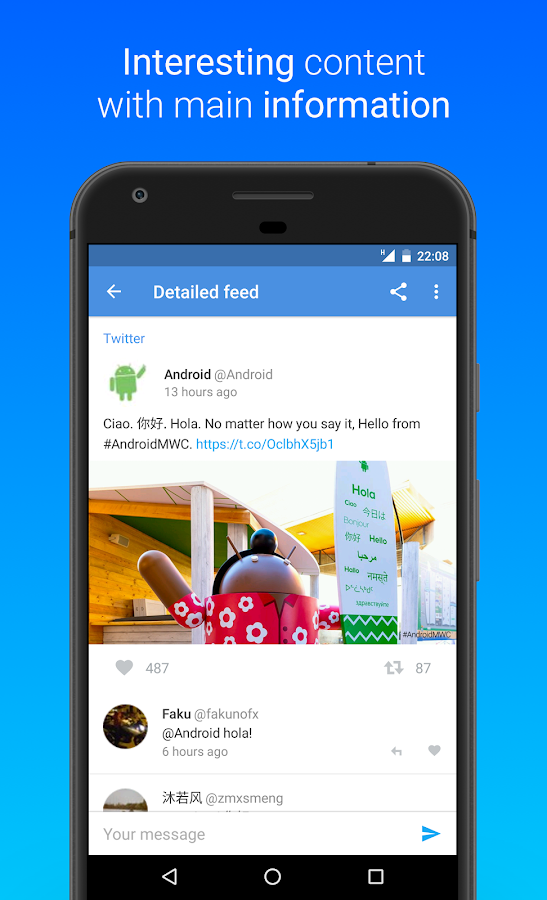    Feedster - Your news feed from social networks- screenshot  