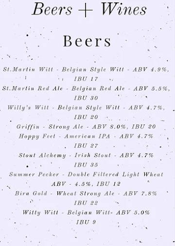 Gustoes Beer And Bouffage menu 