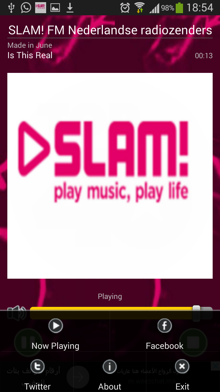 SLAM! FM Nederlandse radiozend Screen 3