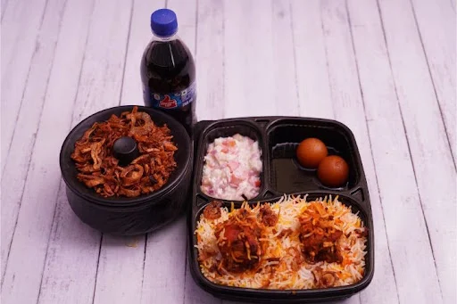 Chicken Biryani + Thums Up (250 ml) + Dessert