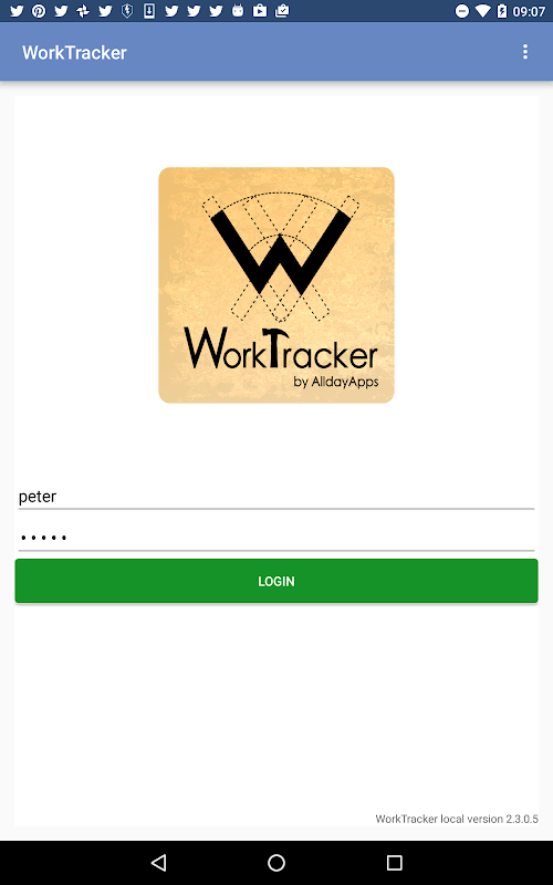 Android application Worktracker by AlldayApps Ltd screenshort