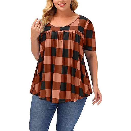 Title 7, Womens Short Sleeve Round Neck Loose Printed T...