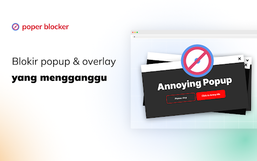 Pop up blocker untuk Chrome™ - Poper Blocker