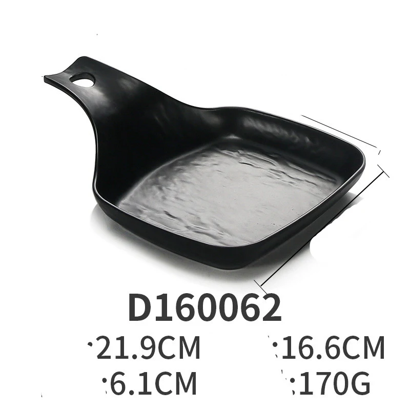 Création en plastique en porcelaine en forme de poêle en forme de mélamine en forme de vaisselle