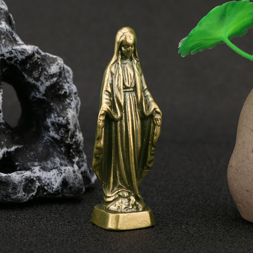 Title 6, European and American Virgin Mary brass decorat...