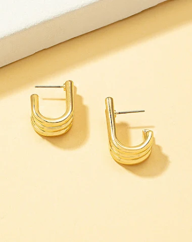 Boucles d'oreilles mode multicouche - 3