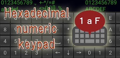 Hexadecimal numeric keypad Screenshot