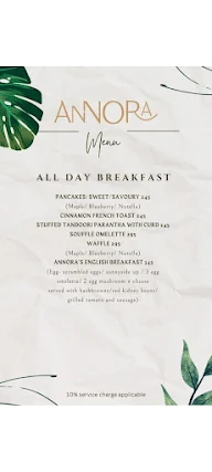 Annora Cafe menu 2