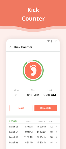 Screenshot Pregnancy App