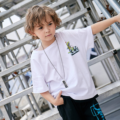 Title 4, Dinosaur boy short sleeve T-shirt, designed for...