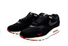 air max 1 premium black/oil grey-university red-sail