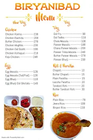 BIRYANIBAD menu 2