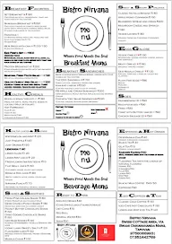 Bistro Nirvana menu 1