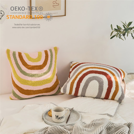Title 1, Rainbow Pillow Sofa Decoration Cushion Cover, a...