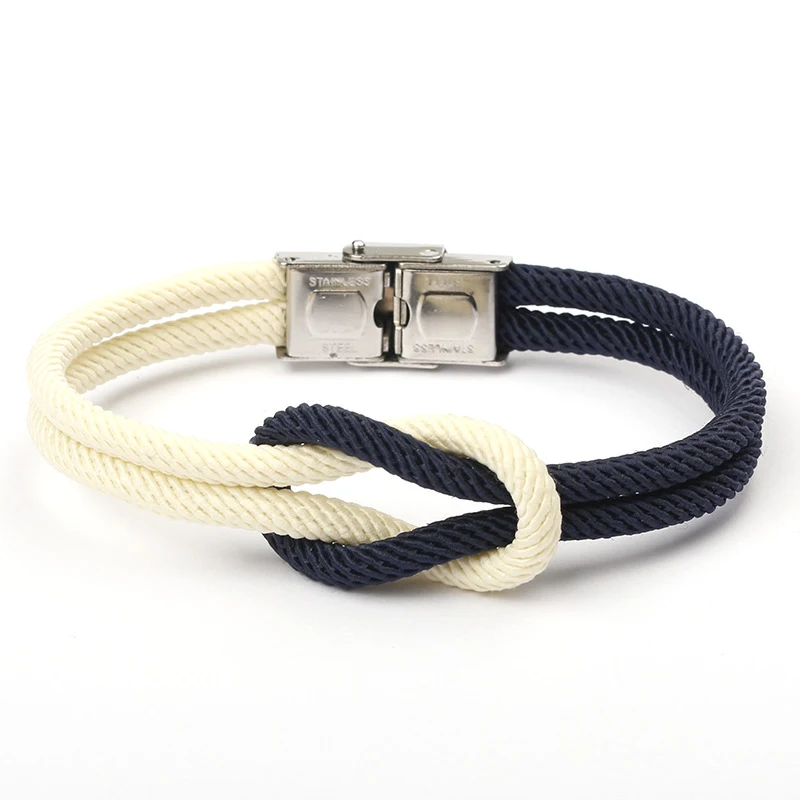 Vintage anker handgemaakte doe -het -zelf geweven armband