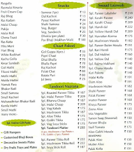 Kamal Sweets menu 1