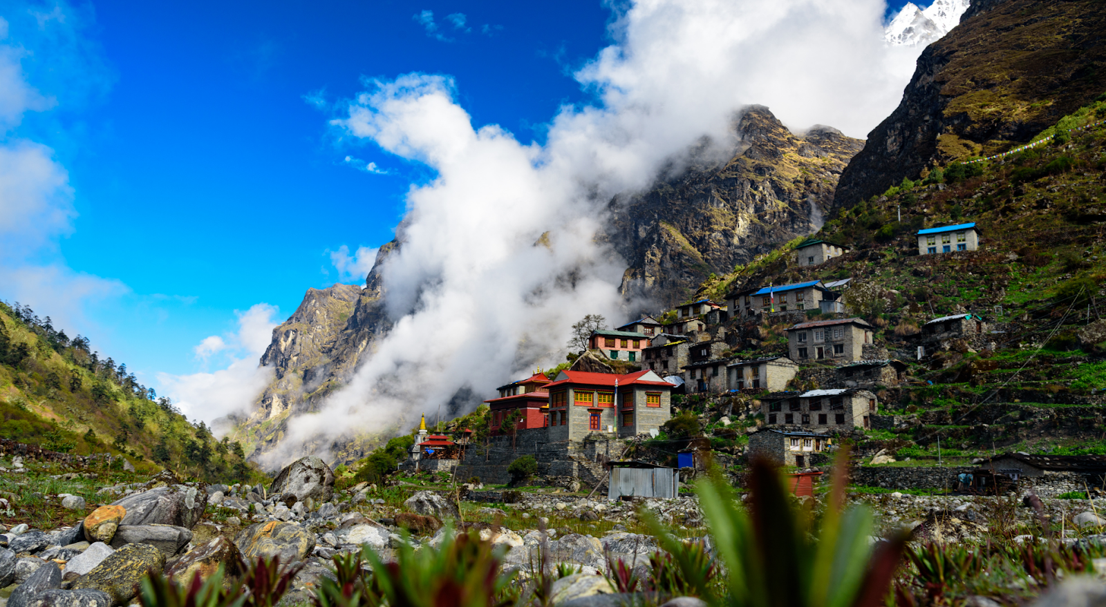 A to Z Bucket List - view of mountain village in the Himalayas, Nepal
