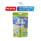 Tăm Chỉ Nha Khoa Tamchi Slim Sợi Chỉ Đơn Gói 50 Cái Lành Tính Không Gây Hại Men Răng