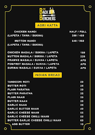 The Back Benchers menu 3