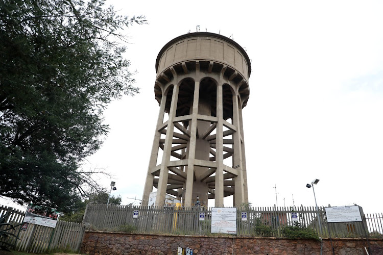 The water tower in Northcliff's Eco Park. Many Johannesburg residents are experiencing problems with water supply. File photo.