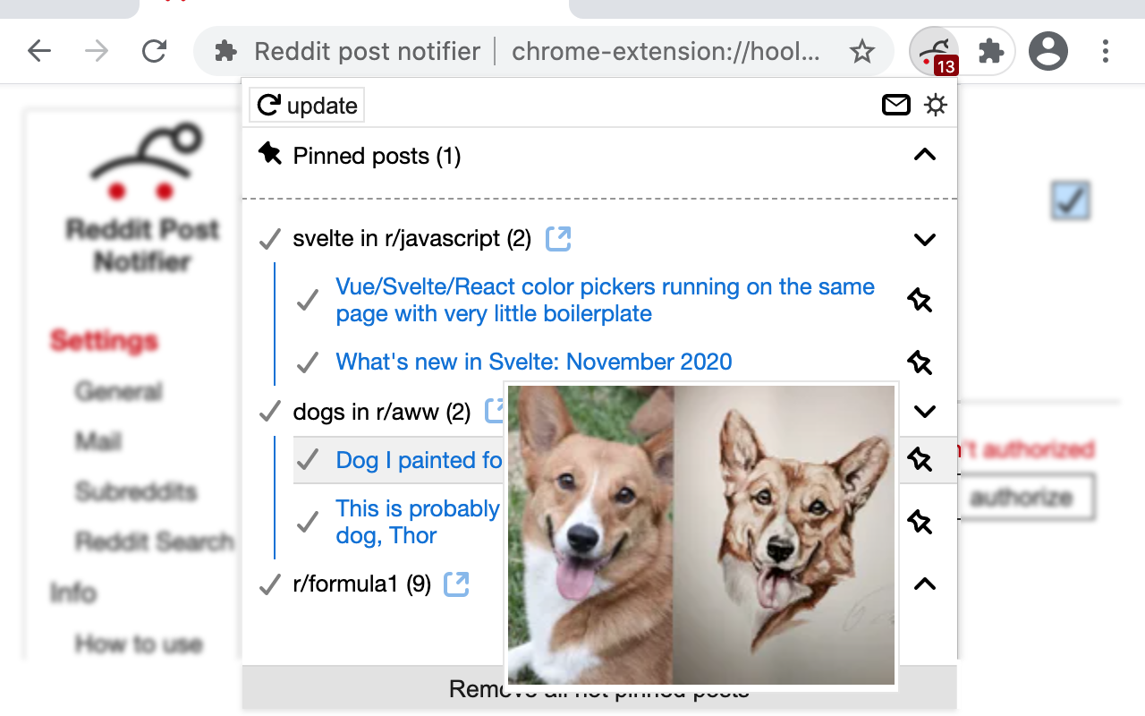 Reddit post notifier Preview image 3