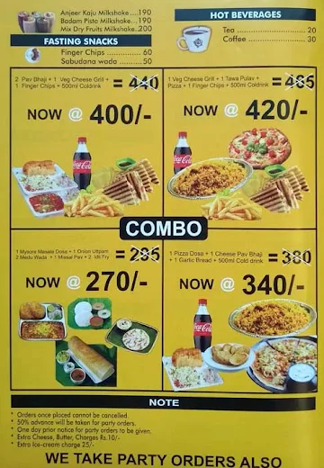 Radhe Krishn Pav Bhaji Centre menu 