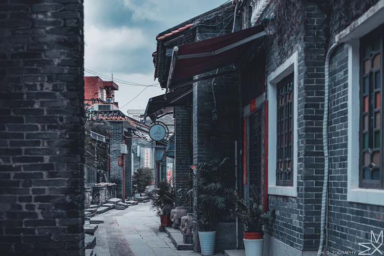 Village alley in Huangpu ancient port.