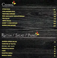 Hotel Aavanaa Inn menu 1