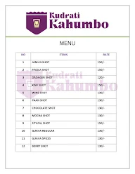 Kudrati Kahumbo menu 1