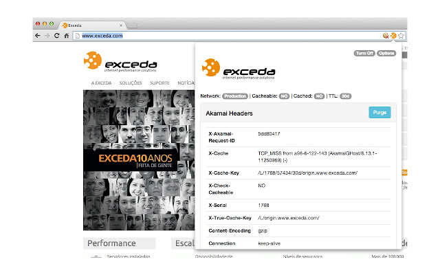 Exceda Akamai Headers Extension