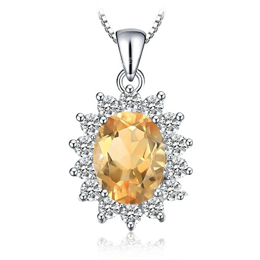 Title 4, Sterling Silver Choibo Crystal Zircon Necklace