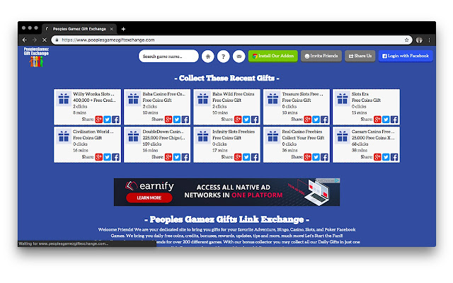 Peoples Gamez Gift Exchange Chrome Web Store